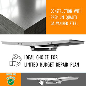 Vencino grill grease tray in three-piece kit for width adjustability.