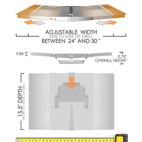 Vencino galvanized steel drip tray for rust resistance and durability.