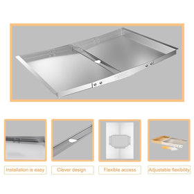 Vencino heavy-duty stainless steel tray resists heat and corrosion for longer use.