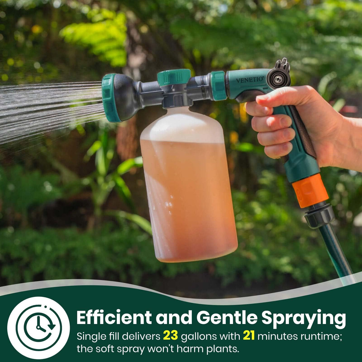 VENETIO hose attachment sprayer enables quick outdoor cleaning