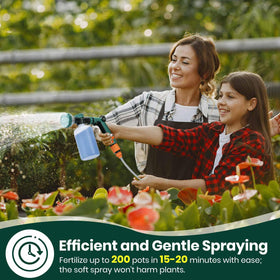VENETIO shower mode sprayer delivering gentle watering at plant roots