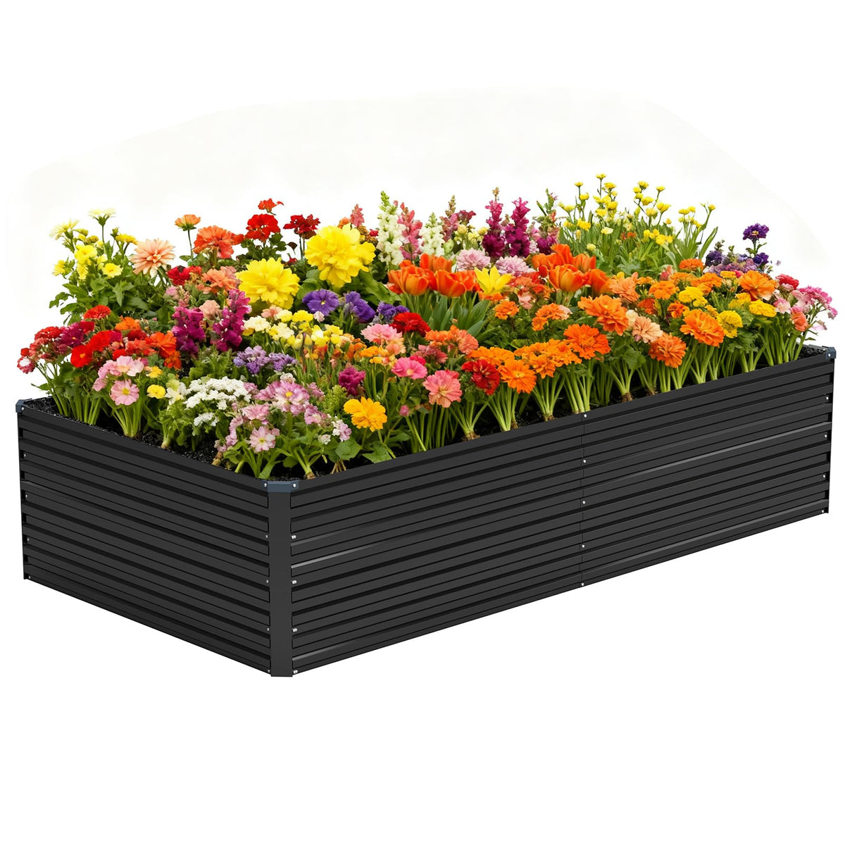 Vengarus galvanized raised bed assembly kit ready for quick outdoor setup