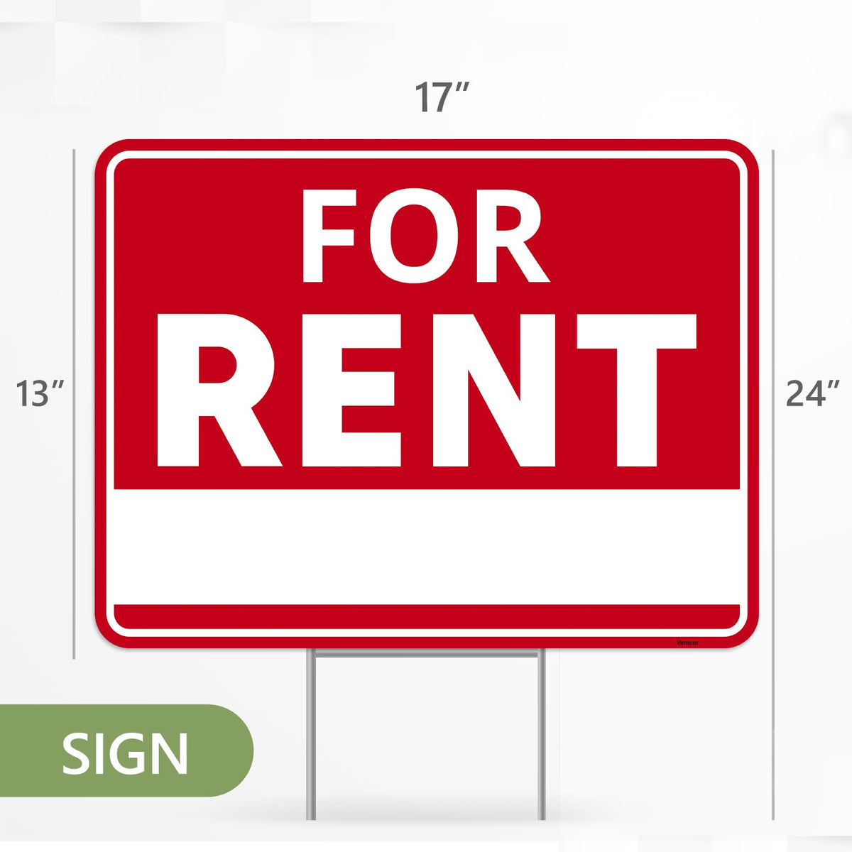Venicor corrugated plastic sign material, durable and lightweight for outdoor use.