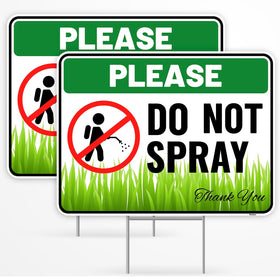 Venicor Do Not Spray sign 12x9 yard display for high visibility outdoors