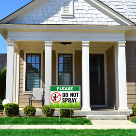 Two-sign set provides flexible no-spray messaging across your yard