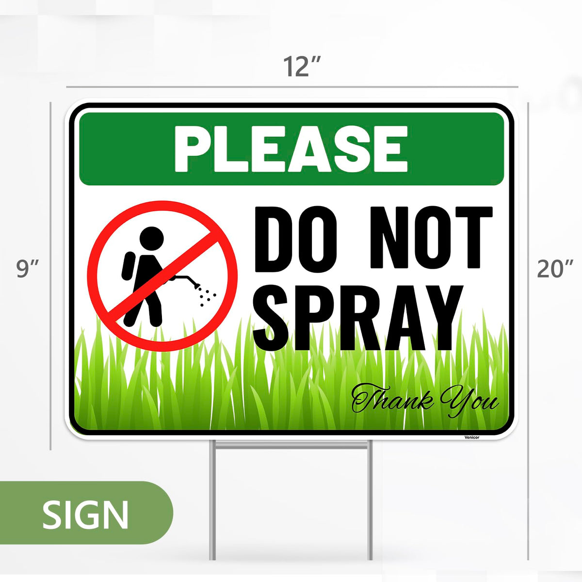 Weatherproof corrugated plastic sign withstands sun and rain for outdoor durability