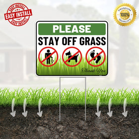 Venicor Durable yard sign helps curb dog and play area access.