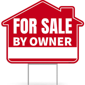 Venicor FSBO sign 17x13 with double-sided bold letters enhances curb visibility