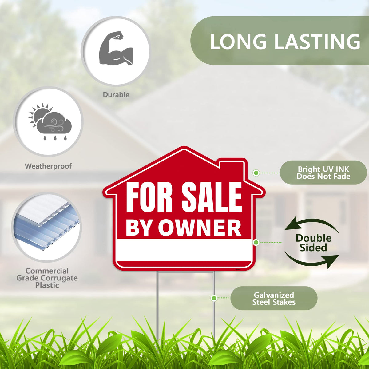 Venicor metal ground stake for fast, tool-free installation