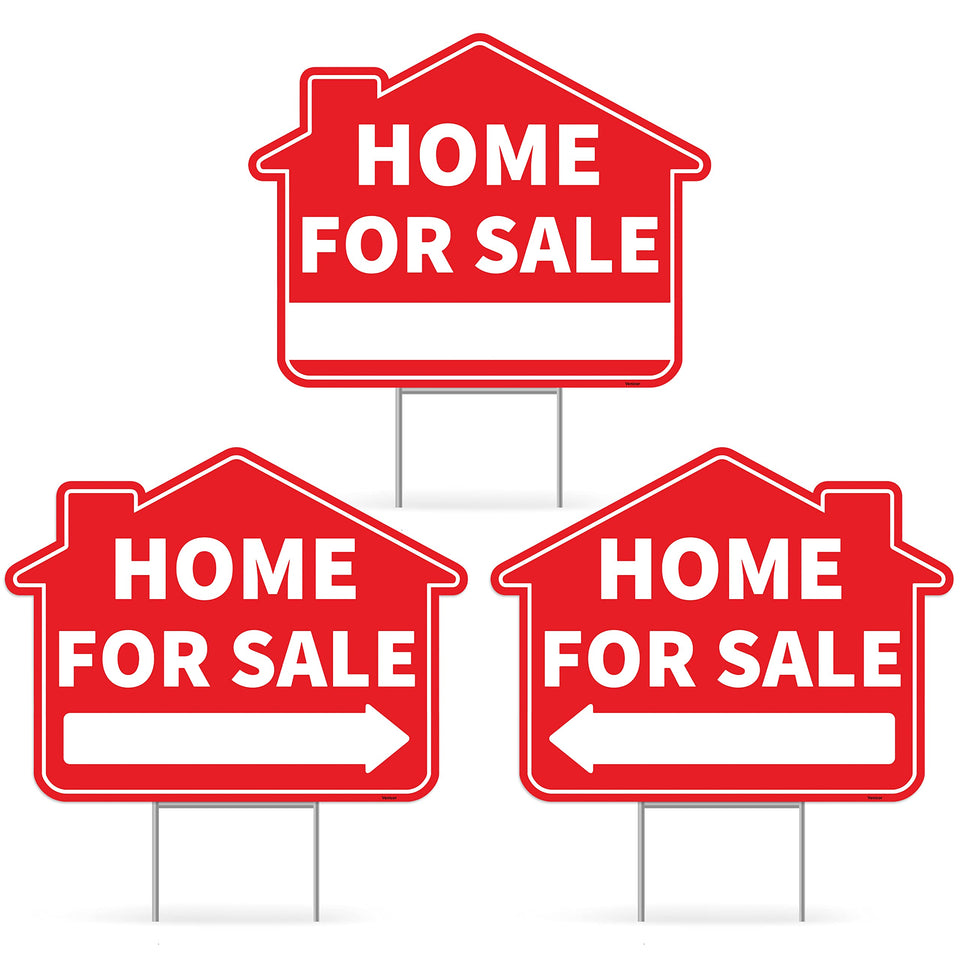 Venicor 3PC home for sale sign 17x13 double-sided on stake for yard visibility.