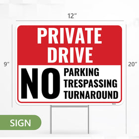 Venicor no-parking no-trespassing sign, set of two, ready for yard signaling.