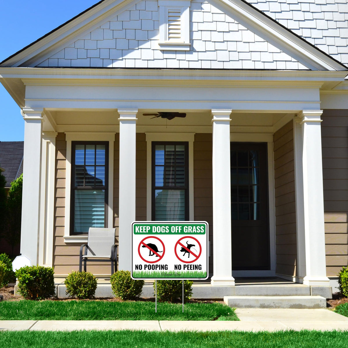 Venicor set includes two signs and two stakes for easy use