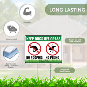 Venicor sign with stake set in ground for quick installation