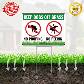 Venicor No Poop Sign UV fade-resistant ink for outdoor durability