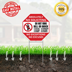 Venicor corrugated plastic sign, single-sided for easy installation.