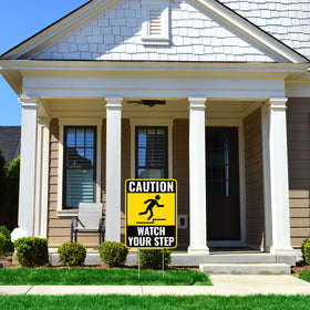 Venicor outdoor yard sign shown in real-world placement.