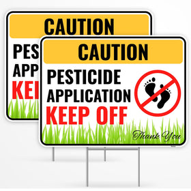 Venicor pesticide sign 12x9 with bold lettering for clear lawn alerts.