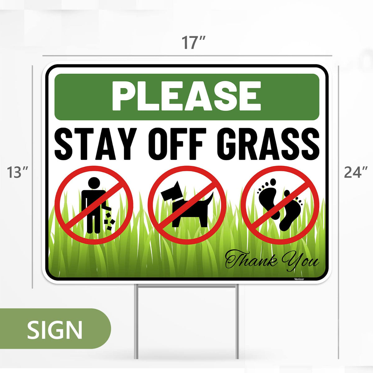 Venicor Stay Off Grass 2-piece set for quick front yard setup.