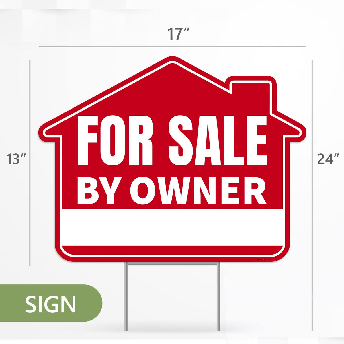 Venicor yard sign corrugated plastic for outdoor durability