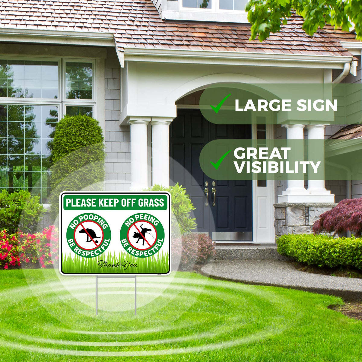 Venicor yard sign pack two for versatile lawn placement