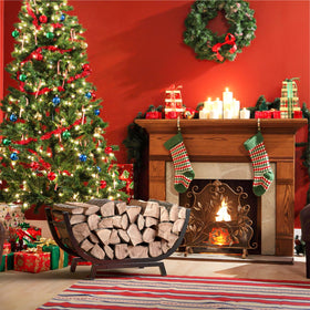Venkuber Firewood Rack ergonomic design adds style and capacity.