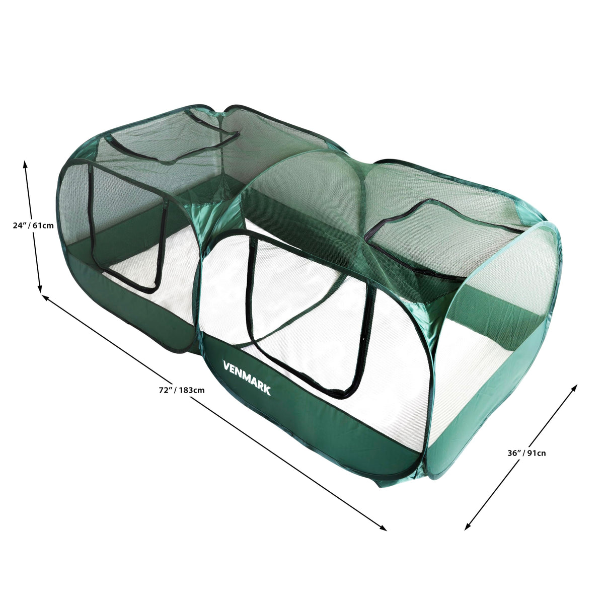 Venmark enclosure suitable for dogs, cats, rabbits, chickens, and more.