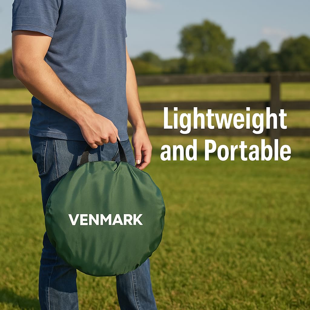 Venmark foldable bag for compact storage and transport.