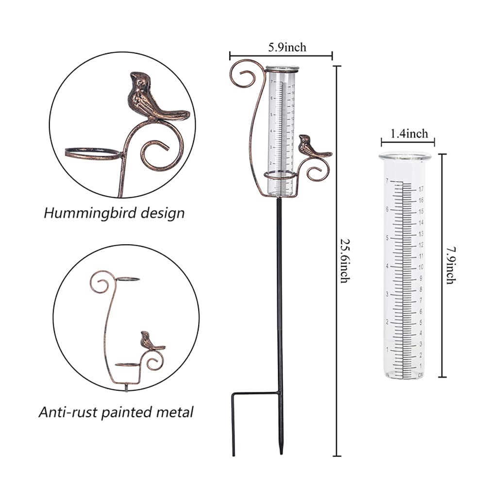 Venniy rain gauge rustproof coating guards against weather wear and tear.