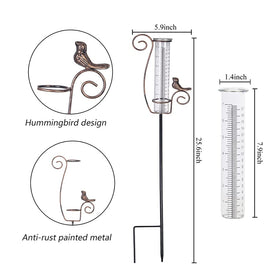 Venniy rain gauge rustproof coating guards against weather wear and tear.
