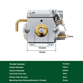 Venseri carburetor durable construction offers long-lasting performance