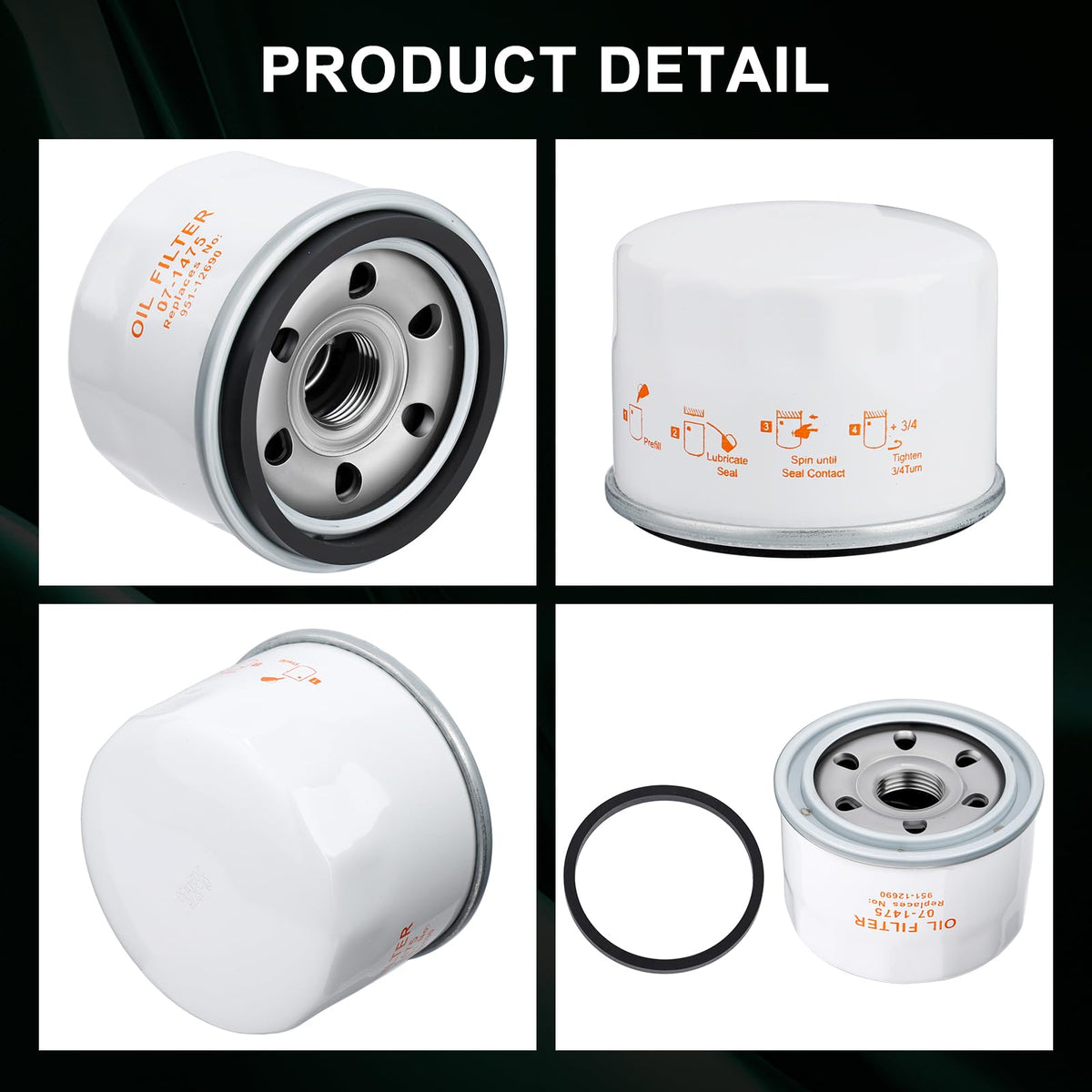Venseri oil filter kit for Craftsman LT1500; comprehensive mower upkeep kit.