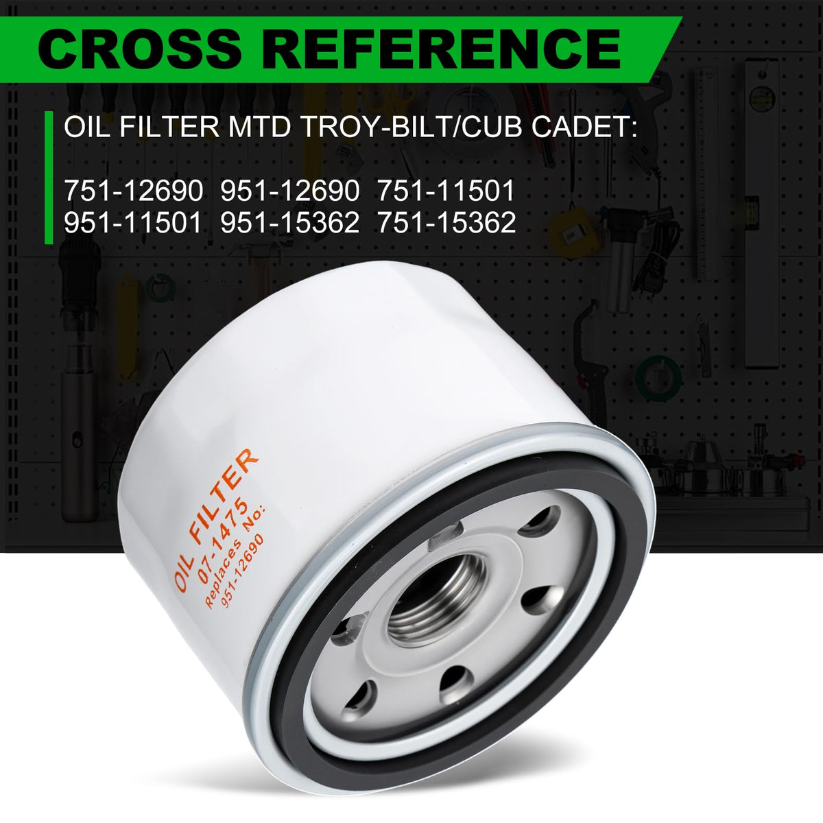 Venseri oil filter kit for MTD 4P90HUB; ready-to-install filtration package for quick maintenance.