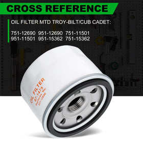 Venseri oil filter kit for MTD 4P90HUB; ready-to-install filtration package for quick maintenance.
