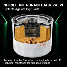 Venseri oil filter kit for MTD 4P90JHA; includes spark plug for easier ignition checks.