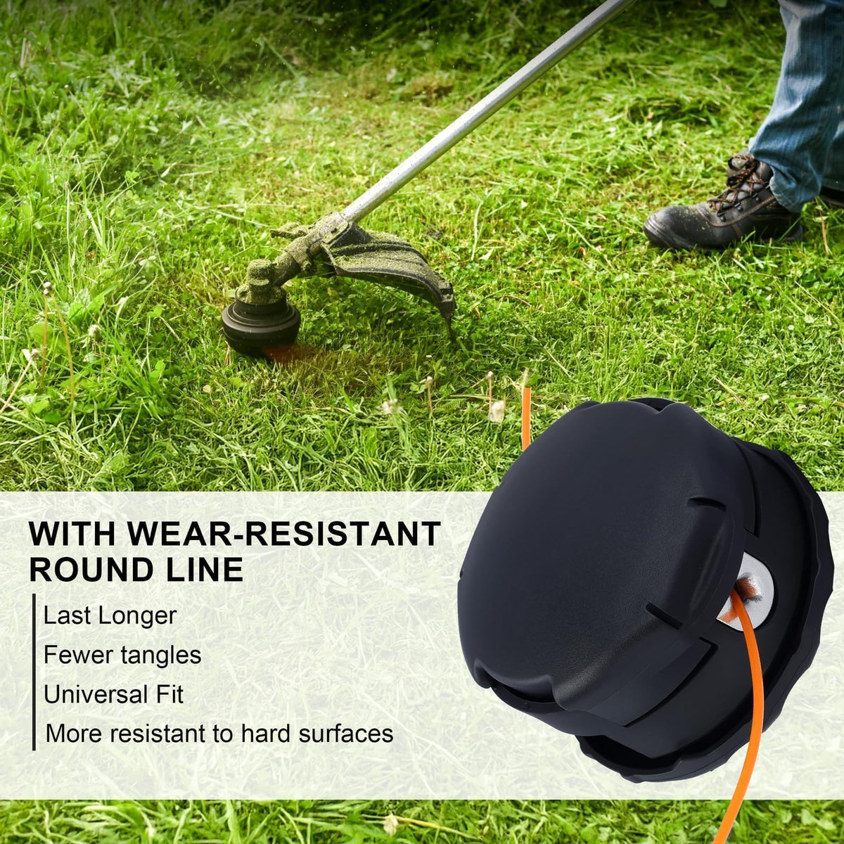 Venseri SRM225 trimmer head diameter 3-3/4 inches for wide-cut coverage