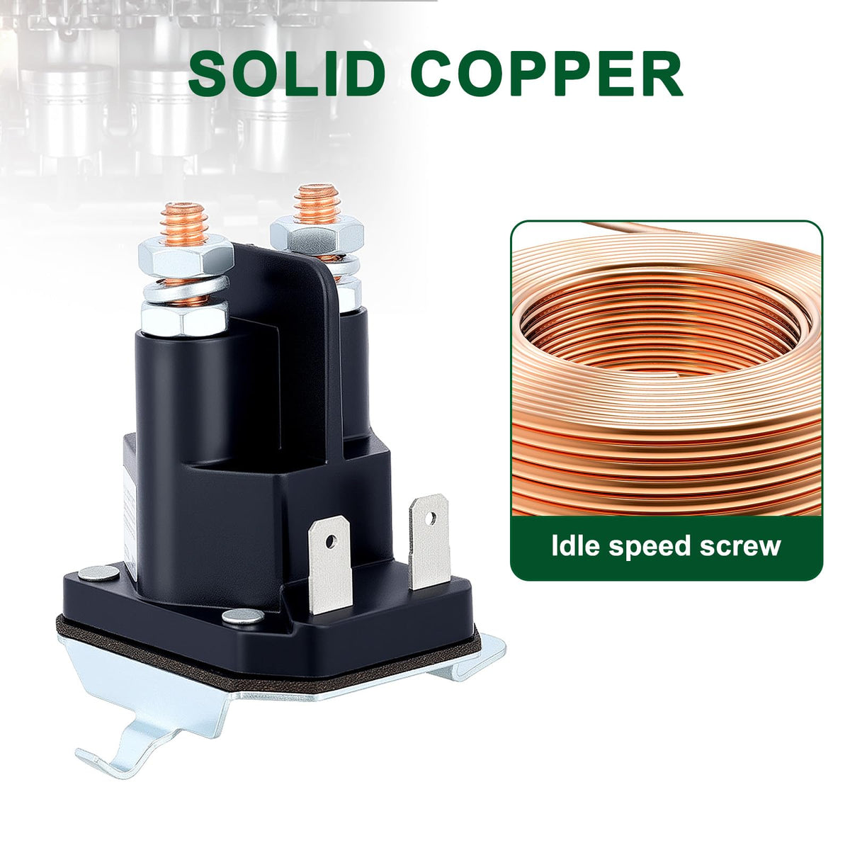 Venseri compatible solenoid for broad Husqvarna and Craftsman compatibility.