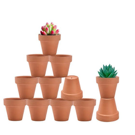 vensovo 2.5-inch terracotta pot in a 12-pack for easy indoor planting.