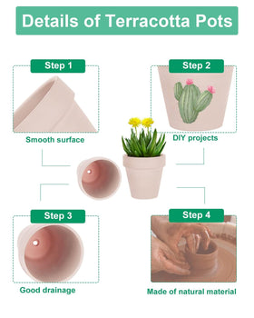 Vensovo 20-pack terracotta pots packaging image, ready for gifting or crafts