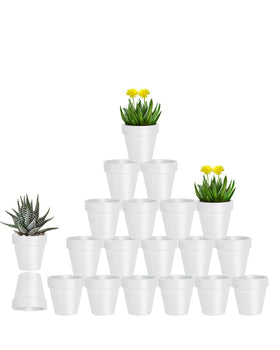 Vensovo 3-inch terracotta pot with drainage holes for efficient watering.