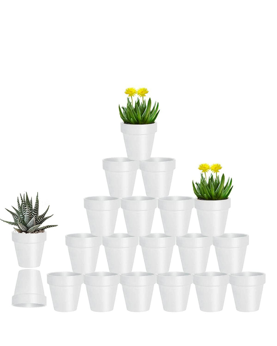 Vensovo 3-inch terracotta pot with drainage holes for efficient watering.