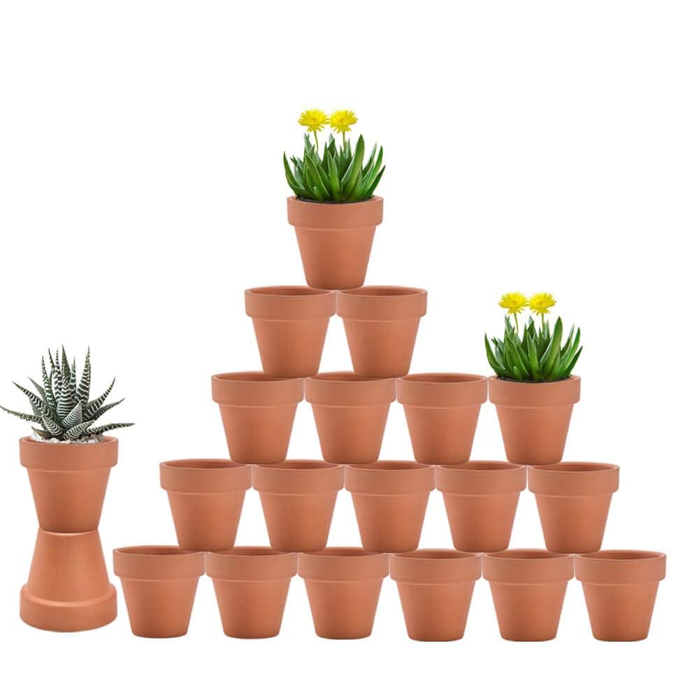 vensovo 3-inch terracotta pot with drainage hole for succulent care