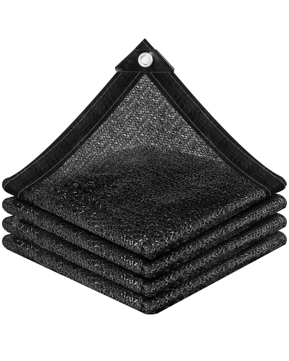 Vensovo 50% shade cloth in black covers 6x12 ft for sun and heat relief.