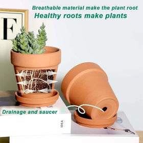 vensovo six-pack clay pots ready for starter gardens or gifts