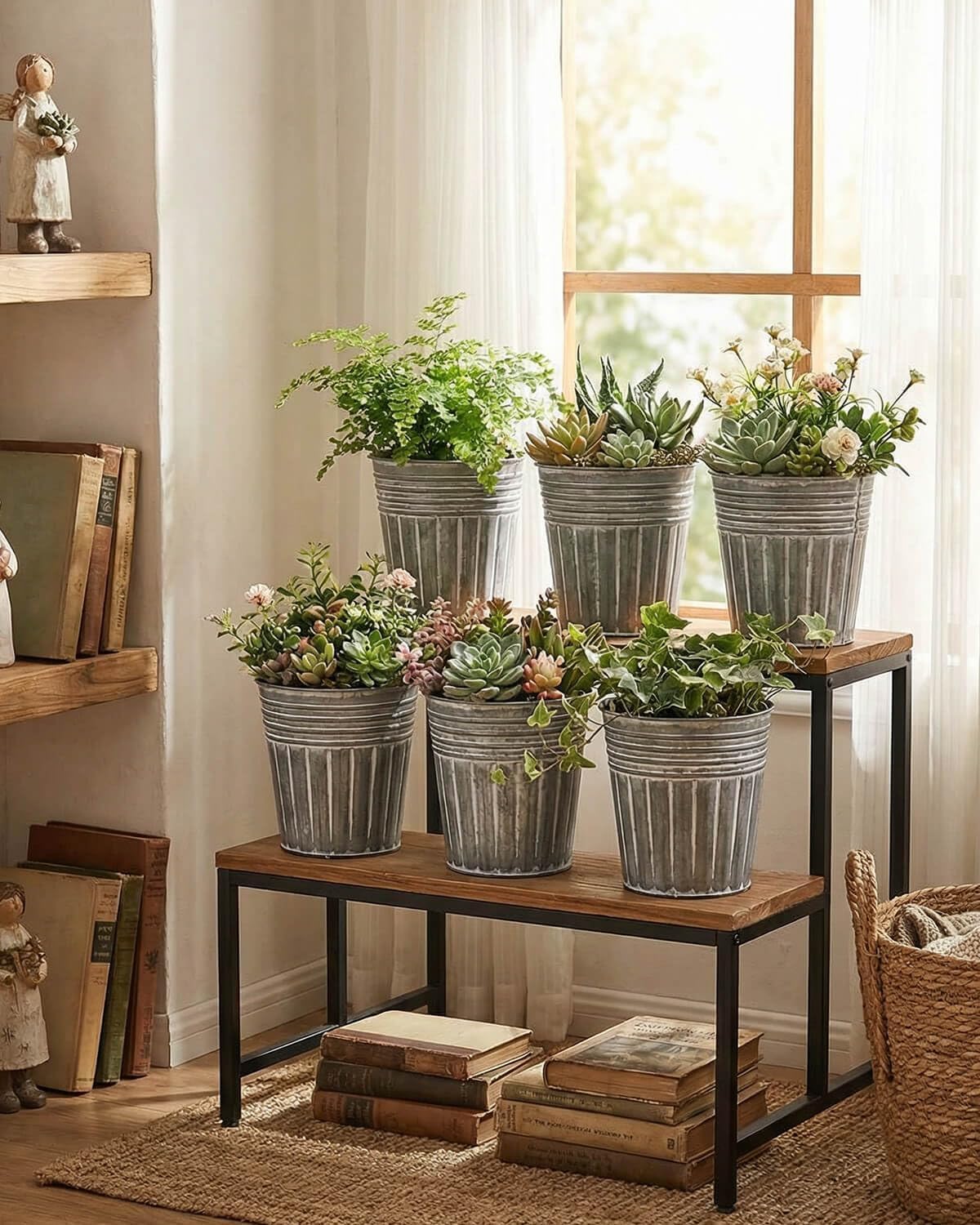 vensovo 6-inch pot with plants, perfect for herbs and bright blooms.