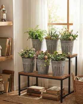 vensovo 6-inch pot with plants, perfect for herbs and bright blooms.