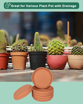 vensovo 6-inch terracotta plant saucer compatible with 4.5–6 inch pots.