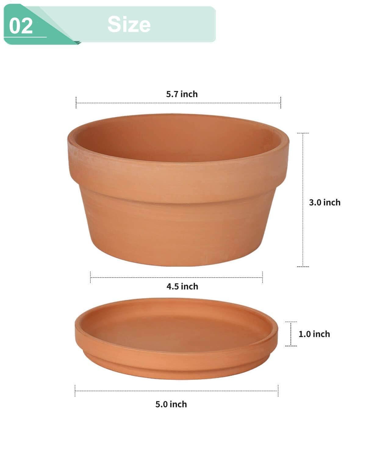 Vensovo closeup terracotta rim shows natural texture and breathability.