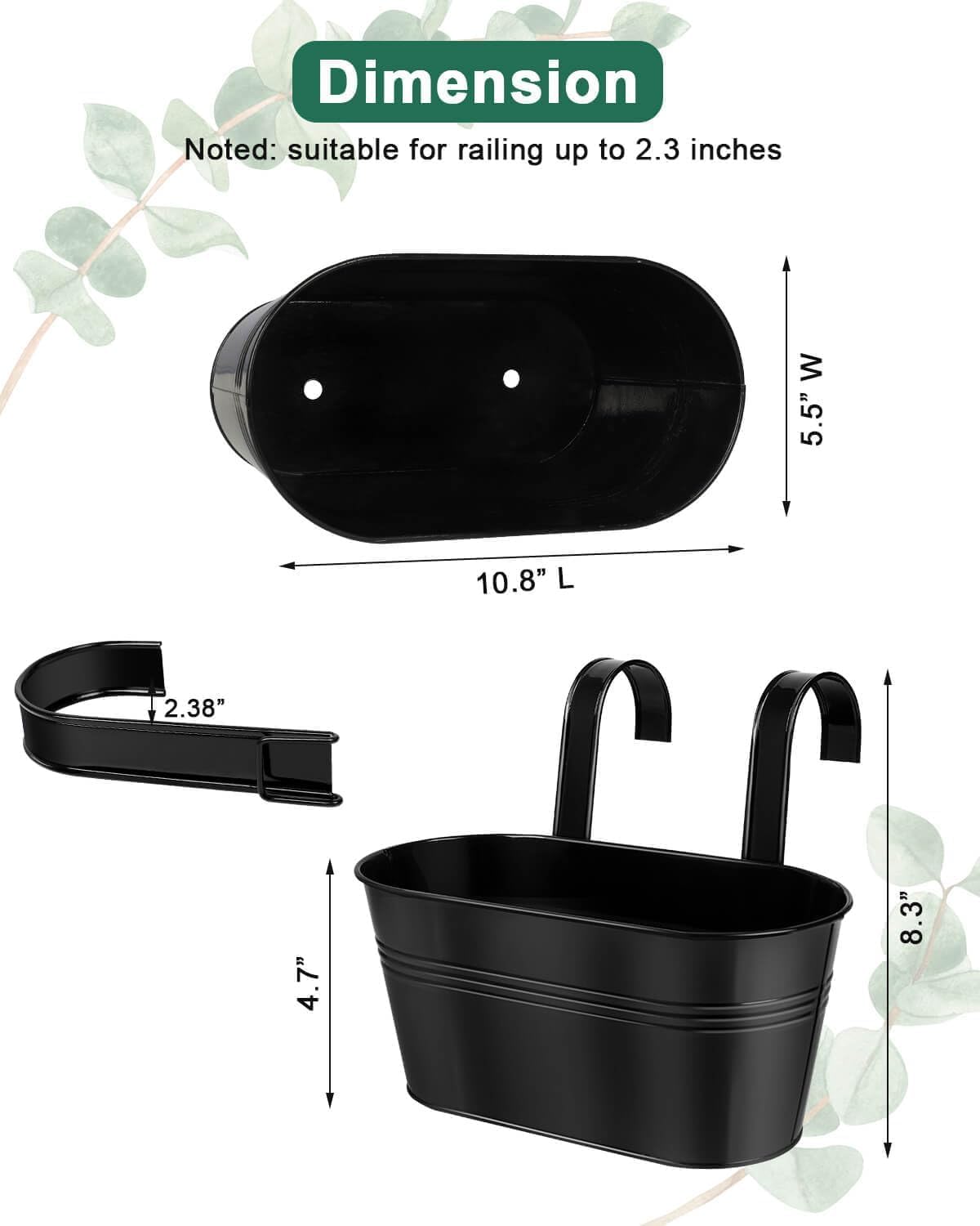 Vensovo detachable hooks enable easy reconfiguration from hanging planter to desktop organizer