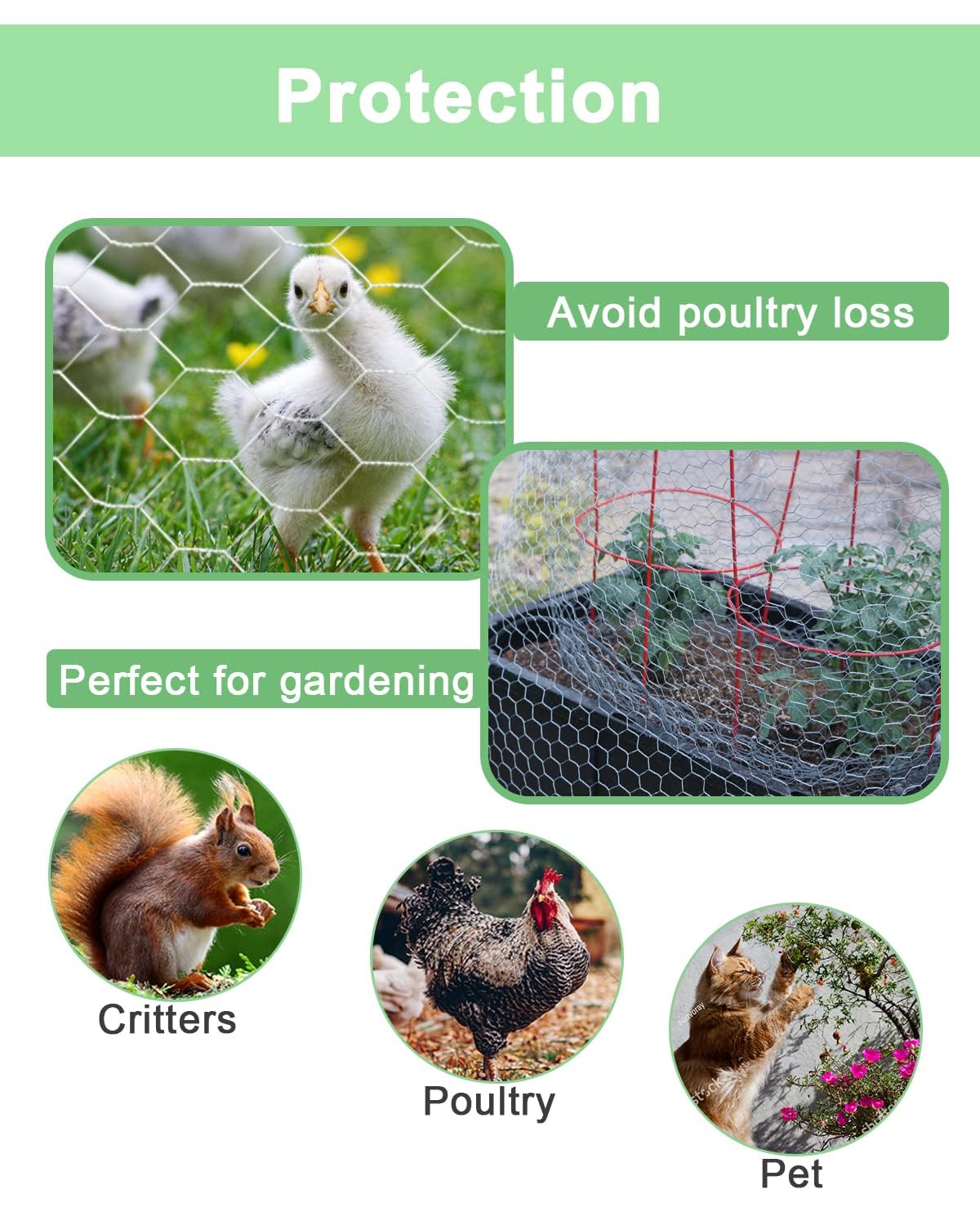 vensovo garden protection with PVC-coated wire guarding vegetables from pests