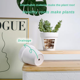 Vensovo indoor-outdoor terracotta pot for shelves, balconies, and desks.